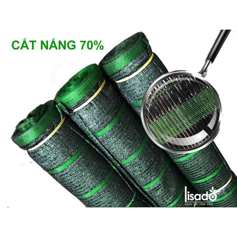 Lưới thái lan che nắng 70% khổ 2m độ bền 5 năm trở lên, số lượng sp tương ứng với chiều dài