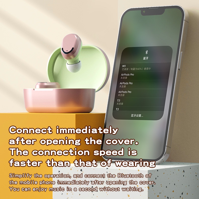 Tai Nghe Nhét Trong Không Dây Bluetooth TWS Có Micro Âm Thanh Siêu Dài Dùng Chơi Game