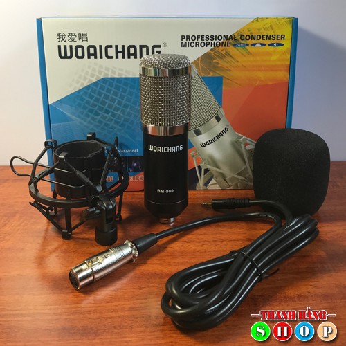 Micro Míc Thu âm BM900 Woaichang - Mic hát Karaoke Live Stream chuyên nghiệp