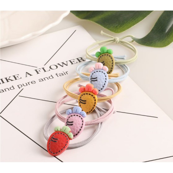 Chun buộc tóc đính củ cà rốt   Clovershop68