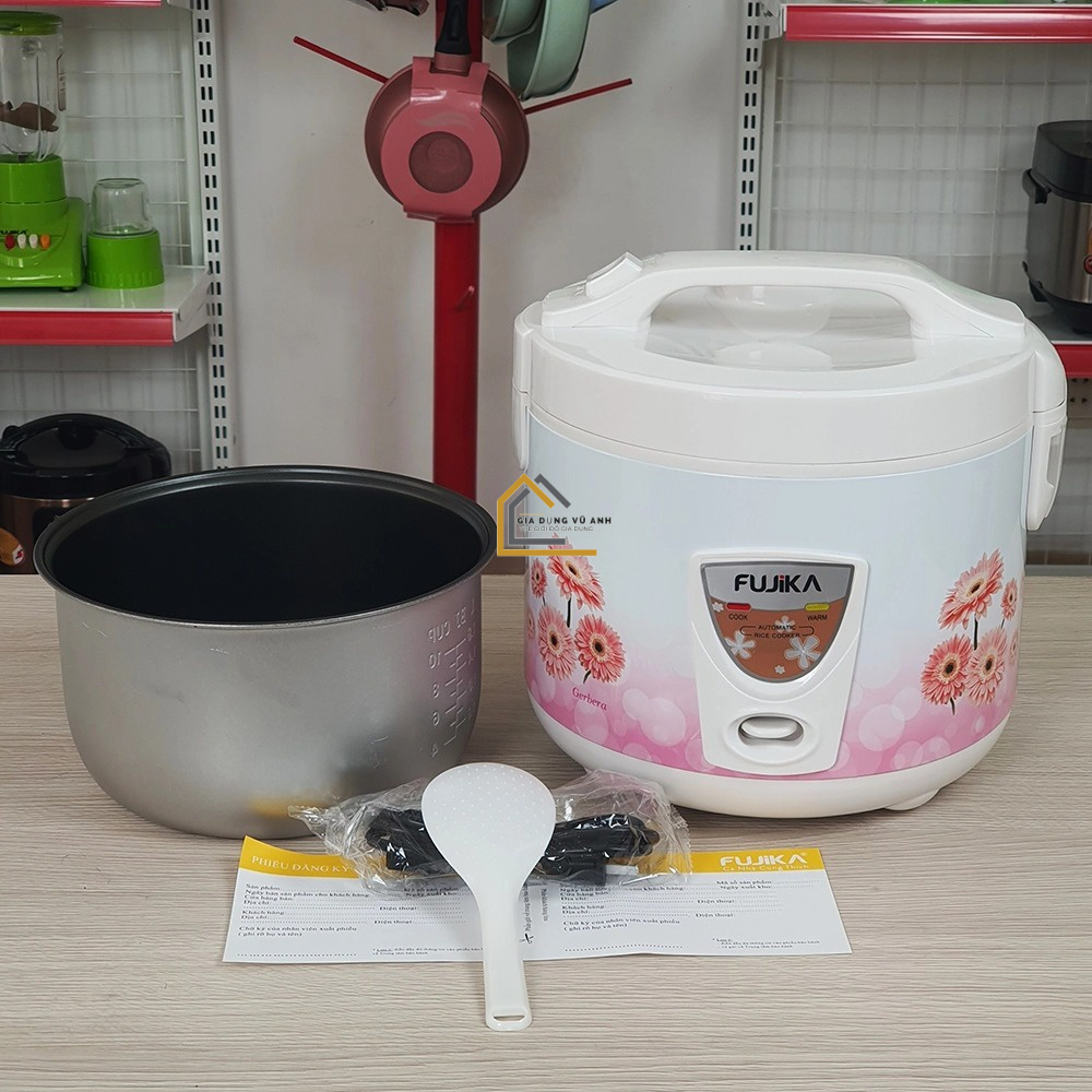 Nồi cơm điện đa năng , nồi cơm điện FUJIKA lắp gài thông minh chống dính hàng chính hãng bảo hành 12 tháng