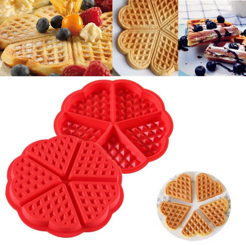 On sale Waffles Silicone Mould Pan Cake Baking Baked Muffin Cake Chocolate Mold Tray