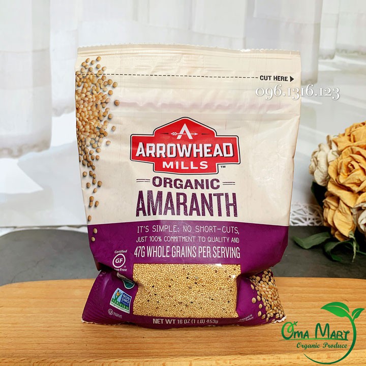 Hạt dền hữu cơ Arrowhead Mills 453g