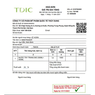 NƯỚC TẨY TRANG BIO  500ML