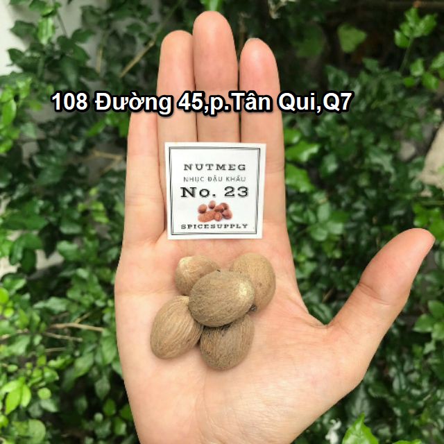 Nutmeg whole - Nhục đậu khấu nguyên hạt indonesia Hũ 120ml | BigBuy360 - bigbuy360.vn