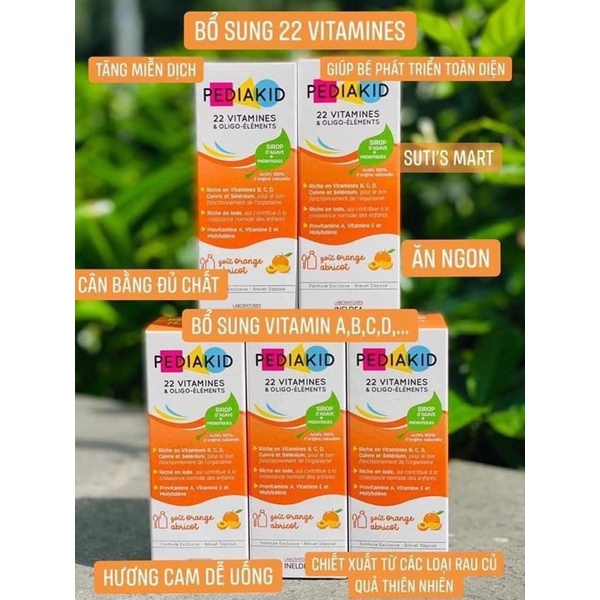 Pediakid - 22 vitamin / Appetit tonus / Sommeil / Sắt Fe + Vitamin B / Immuno Fort