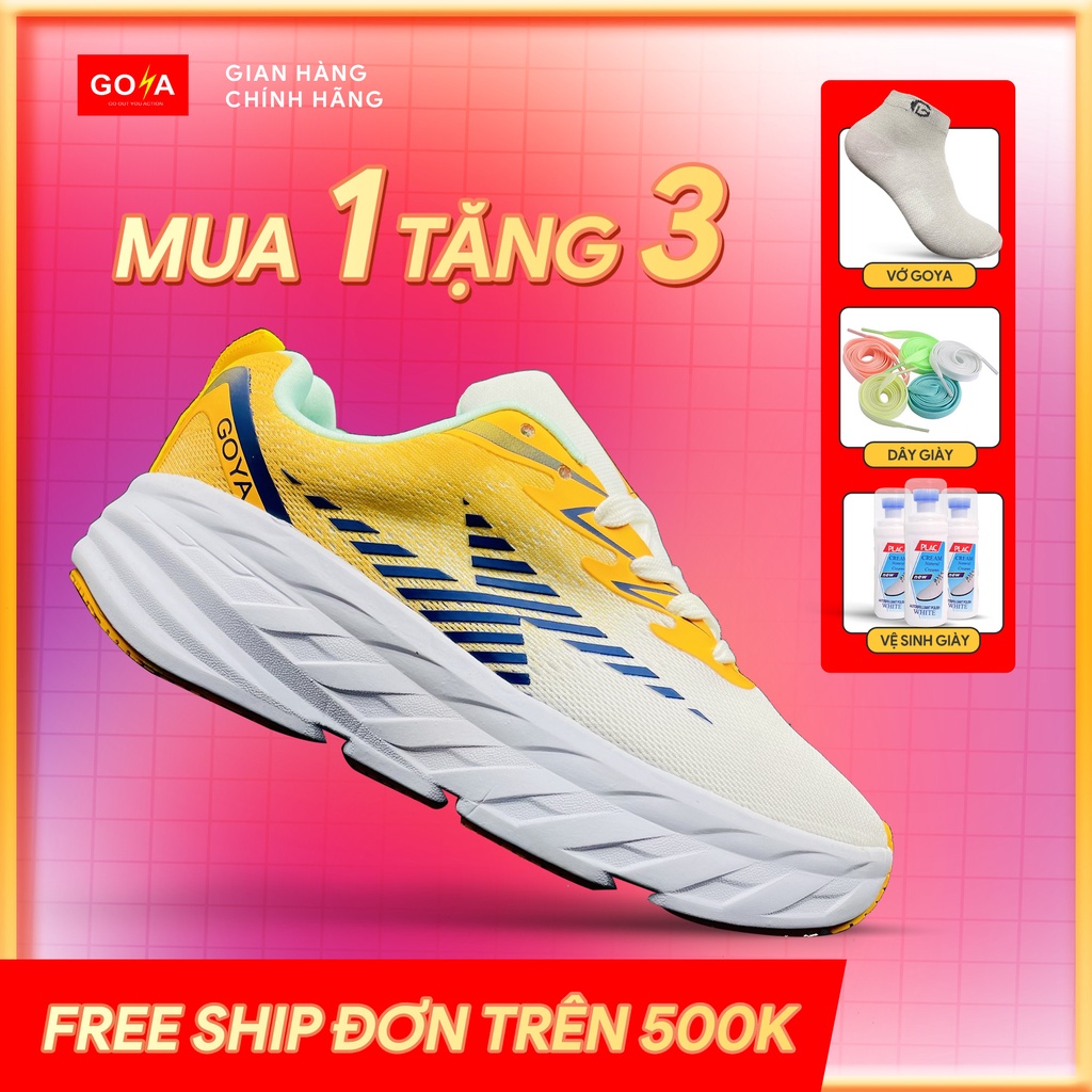Giày Chạy Bộ Goya Training Plus 2022 Màu Trắng Vàng