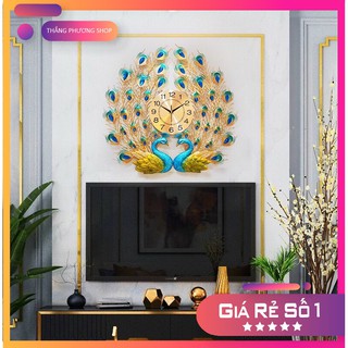 Đồng hồ treo tường con công uyên ương tp-029