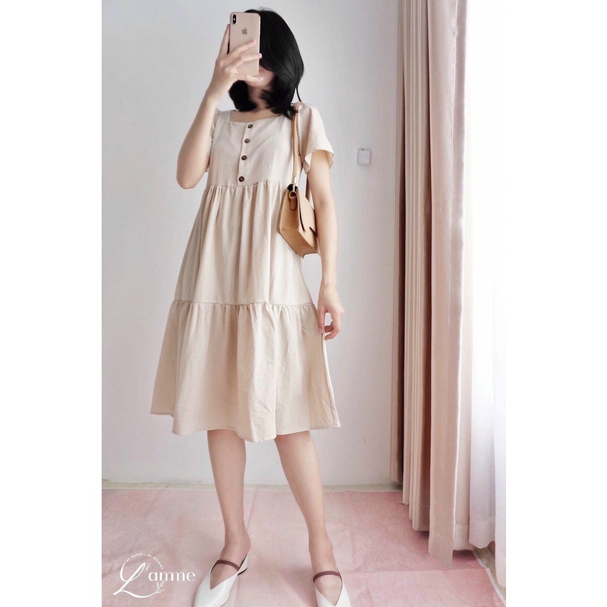 Váy Đầm bầu suông công sở đẹp giá rẻ thiết kế trẻ trung thời trang phù hợp đi làm - dự tiệc-đi chơi V25