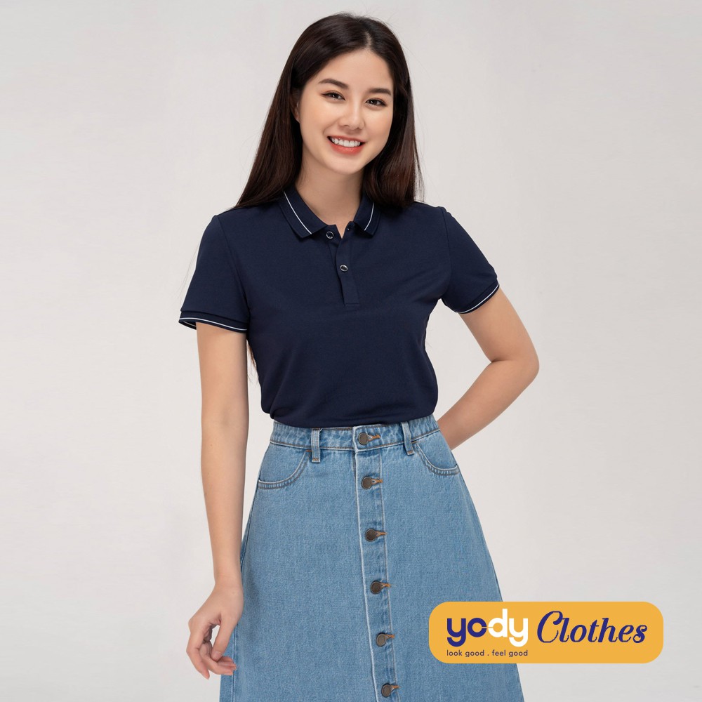 Áo thun polo nữ YODY cafe cao cấp cổ bẻ thoáng mát ngăn mùi APN3890 | BigBuy360 - bigbuy360.vn