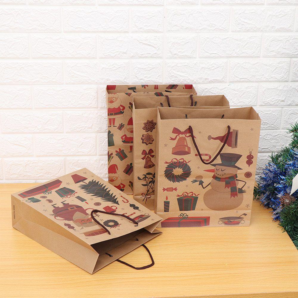 1 Túi Giấy Đựng Quà Giáng Sinh / Cưới Họa Tiết Ông Già Noel / Người Tuyết