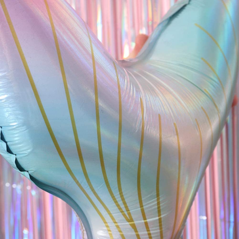 Bong Bóng Nhôm Hình Đuôi Cá Màu Gradient Dùng Trang Trí Tiệc