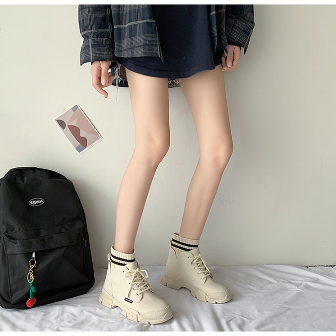 Boot nữ ❤️FREESHIP❤️ Bốt Len Chun Cổ Thấp Hàng Quảng Châu Hot Trend | BigBuy360 - bigbuy360.vn