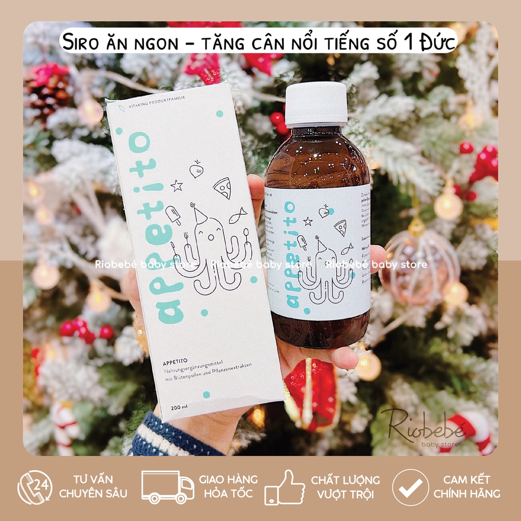 Siro ăn ngon Appetito 200ml cho bé từ 6 tháng trở lên (6M+) [Hàng chuẩn Air - Nội địa Đức]