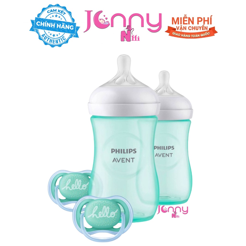 Bình Sữa Philips Avent Natural chống đầy hơi kèm núm vú cho bé từ 0m+ 125ml 260ml