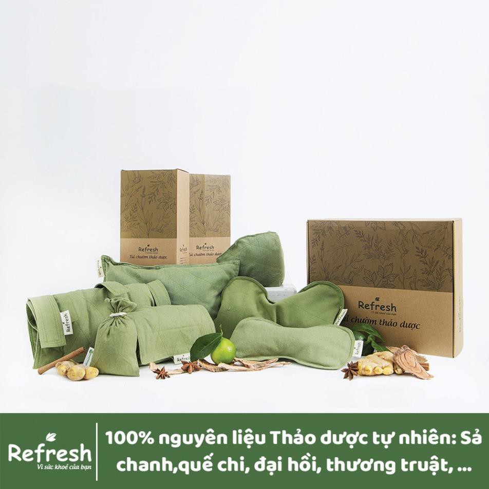 Túi chườm thảo dược giảm đau vai gáy 100% tự nhiên, làm nóng bằng lò vi sóng - REFRESH