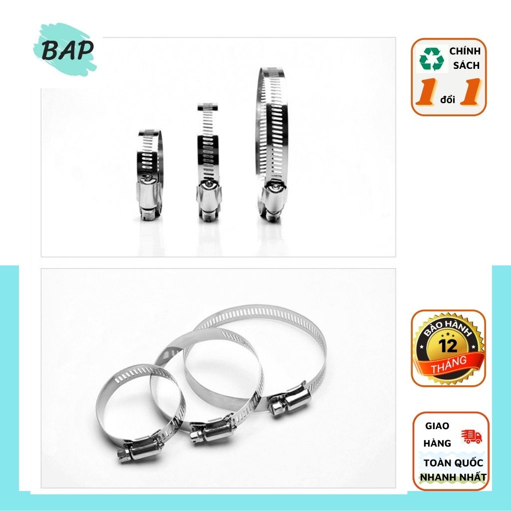 Đai xiết ống inox đai siết cổ dê inox