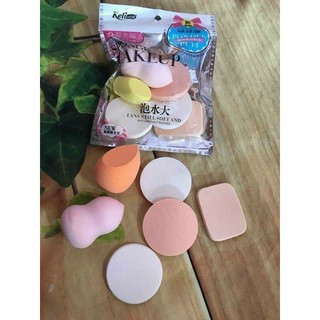 SET BÔNG PHẤN 6 MIẾNG TRANG ĐIỂM