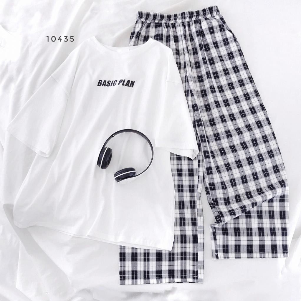 Tổng hợp quần ống suông Baggy kẻ Caro nhiều mẫu Ulzzang Unisex - Made by Fiin Store