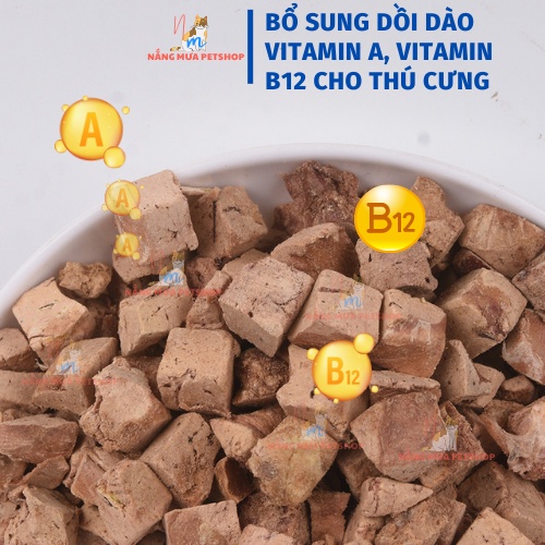 Gan gà sấy cho chó mèo, thức ăn đông khô, snack cho chó mèo