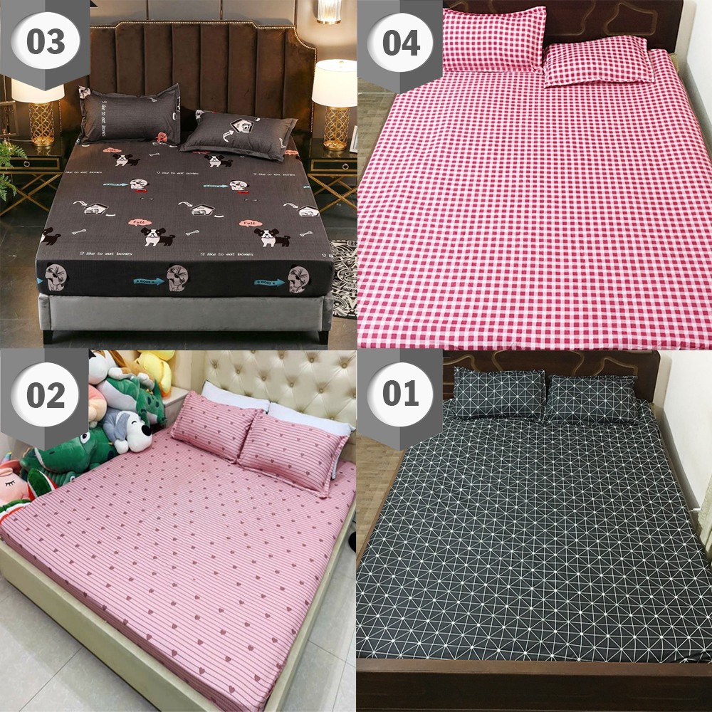 Combo 2 vỏ gối cotton poly mềm mịn