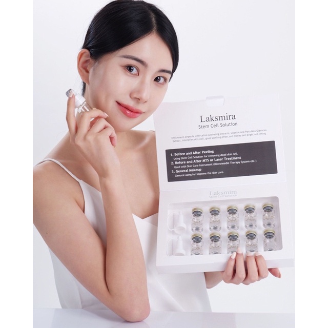 Hộp 10 Lọ Tế Bào Gốc Laksmira Dưỡng Da Sau Xâm Lấn