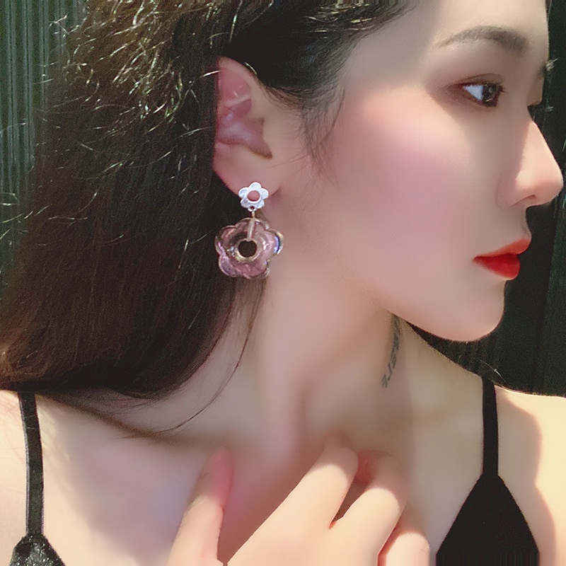 Bông Tai Hình Hoa Bằng Acrylic Thời Trang 2022 Cho Nữ