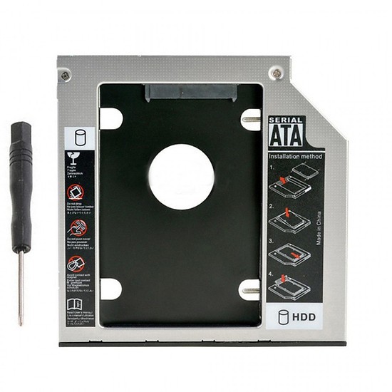 Caddy Bay HDD SSD SATA 3 dày mỏng full nhôm - Khay ổ cứng thay thế ổ đĩa DVD CD laptop | BigBuy360 - bigbuy360.vn