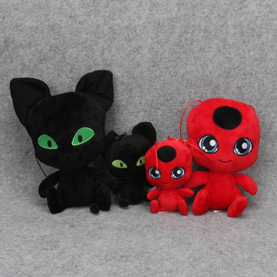 Bọ rùa thần kỳ Kwami Plagg Tikki Adrien Cat Noir Món quà búp bê đồ chơi sang trọng mềm mại