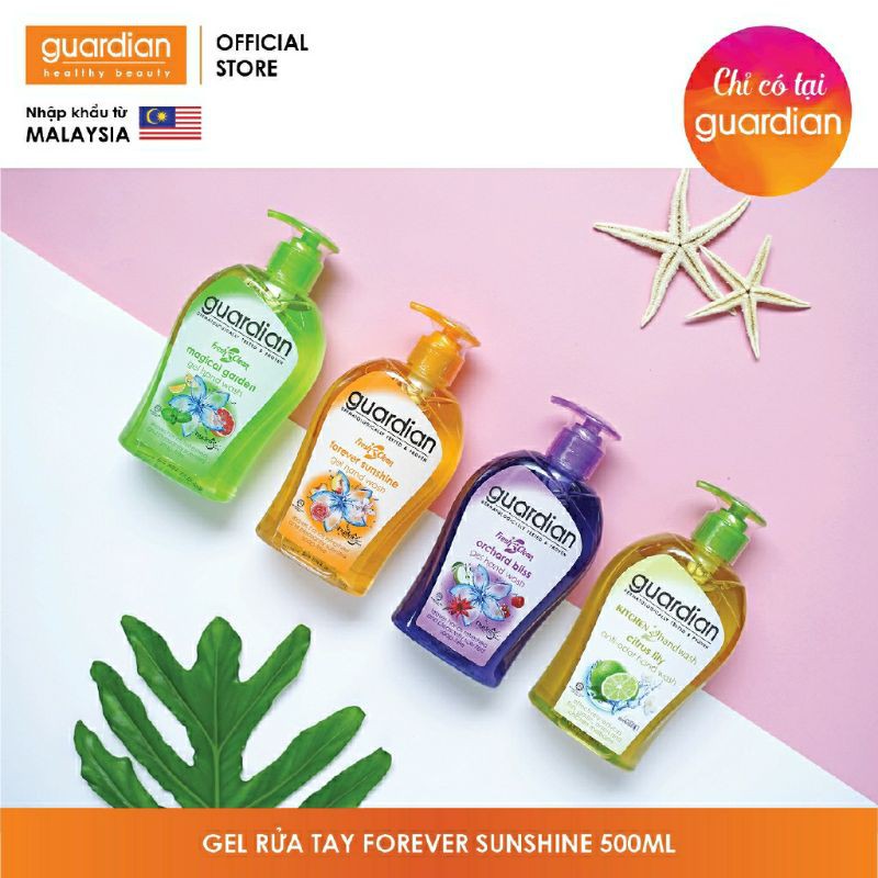 Gel rửa tay Guardian Fresh and Clean 500ml