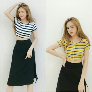 ÁO THUN CROPTOP BODY KẺ SỌC ✔100% ảnh thật✔