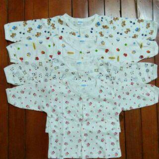 Áo sơ sinh cotton trắng sz 1-2-3-4