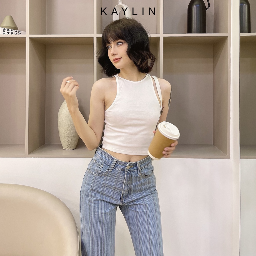 Áo thun nữ ba lỗ croptop phong cách KAYLIN - N1717