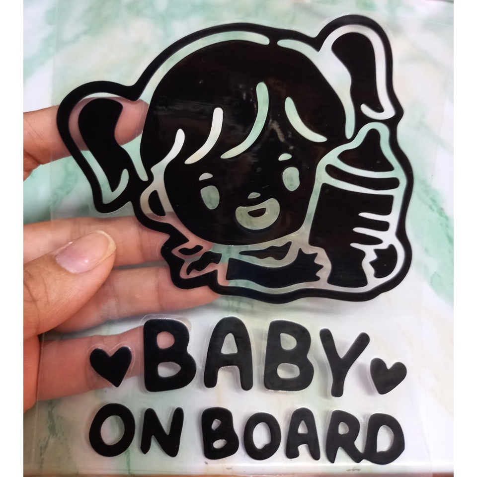 Tem dán,Sticker Baby On Board (Bé gái dễ thương)