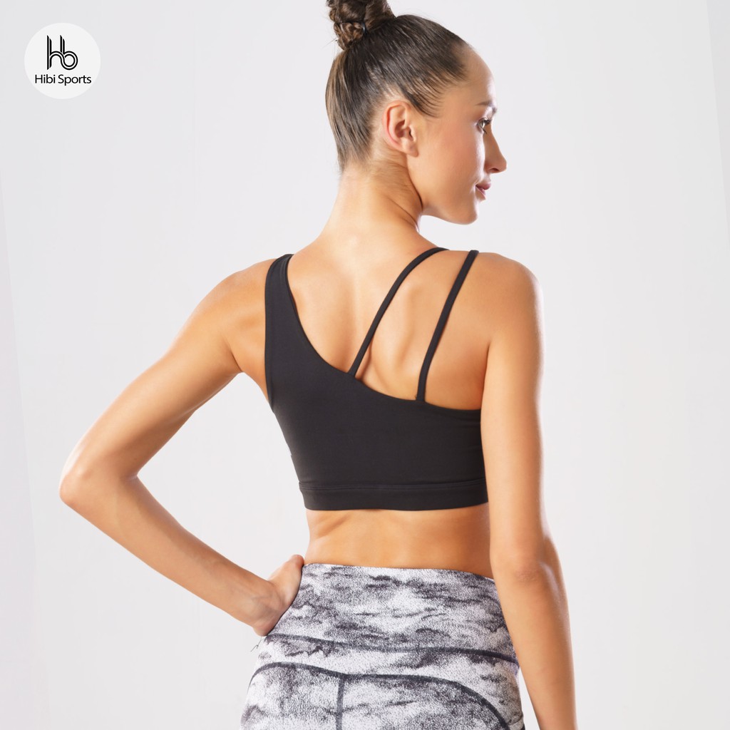 Áo tập Yoga Gym lệch vai BA506 Hibi Sports - Có mút nâng ngực bên trong