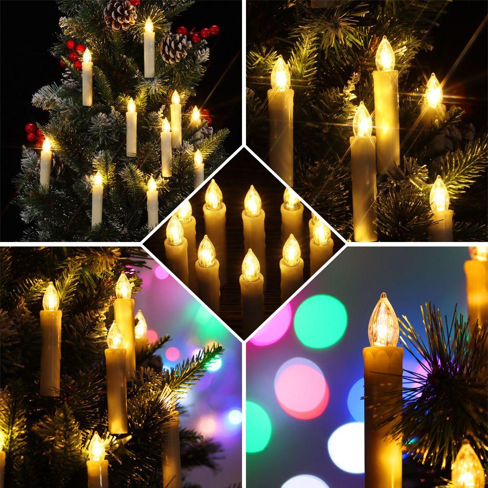 Set 11 Đèn Cầy Kèm Kẹp Giữ Hình Cây Thông Noel Độc Đáo Trang Trí Nhà Cửa