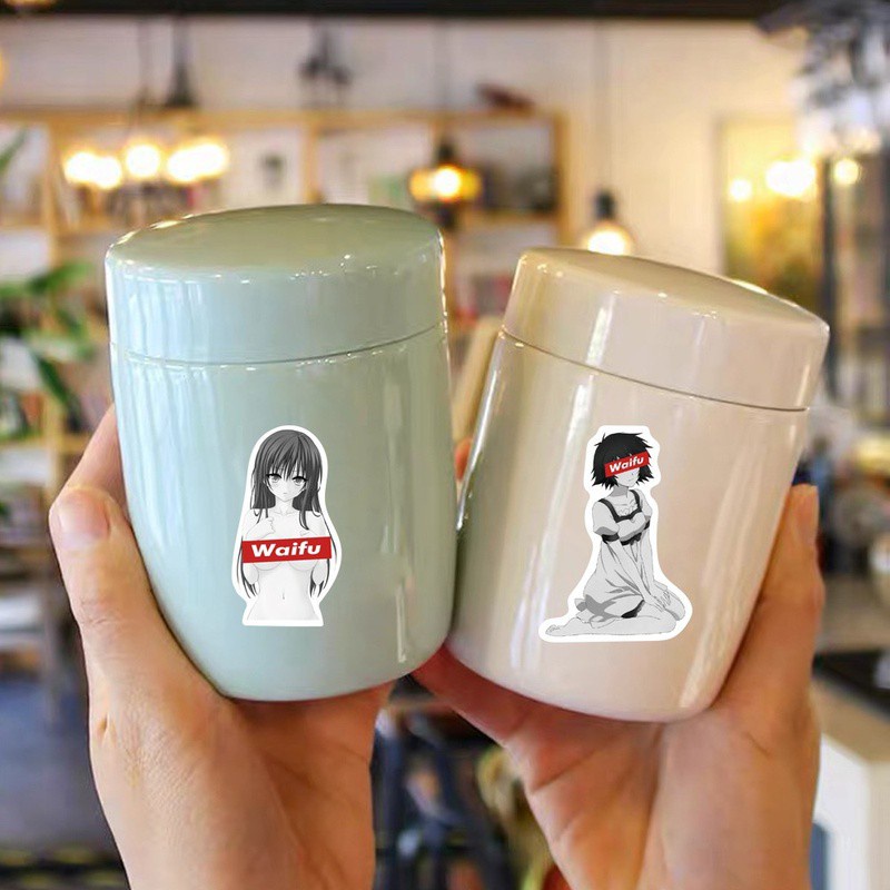 Bộ 50 Miếng Dán PVC Chống Nước Họa Tiết Hoạt Hình Graffiti Trang Trí Vali / Ván Trượt / Tủ Lạnh / Xe Hơi