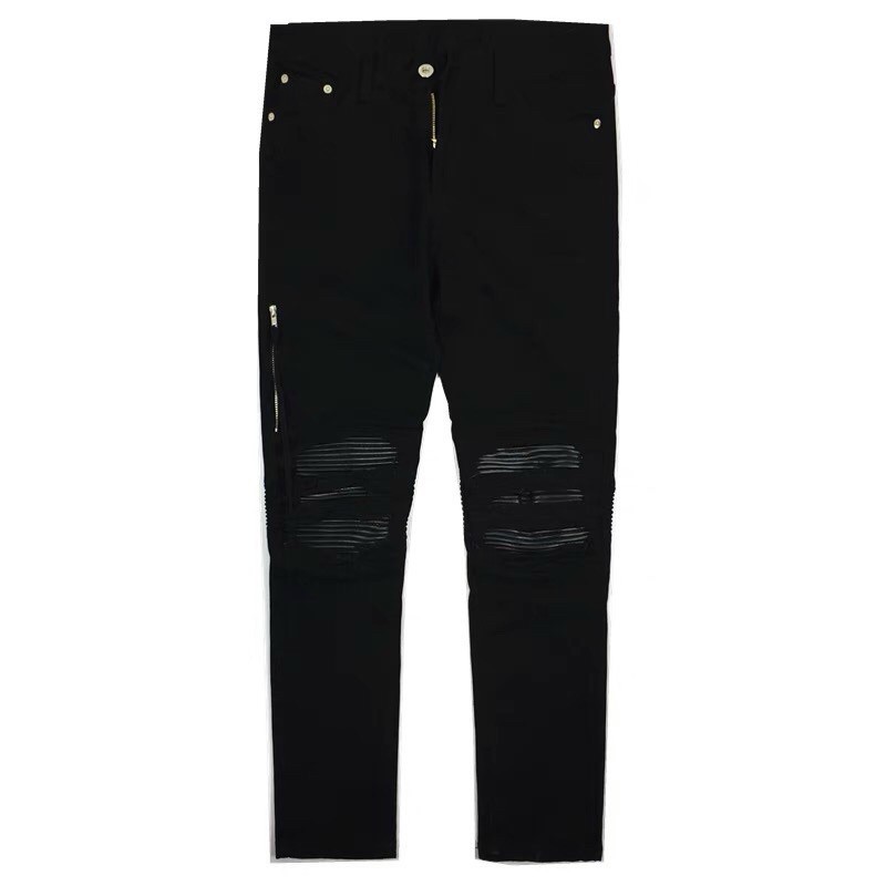 Quần Jeans đáp da chất đẹp dáng Skinny form chuẩn • MinWay Store