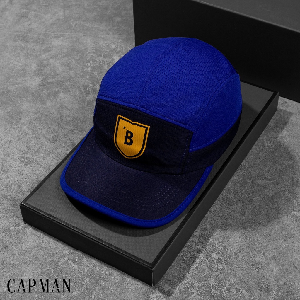 Mũ lưỡi trai CAPMAN phom 5panel CM36 màu xanh vải dù mềm
