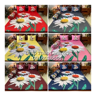 Bộ Chăn ga gối Thun Lạnh 5D cao cấp