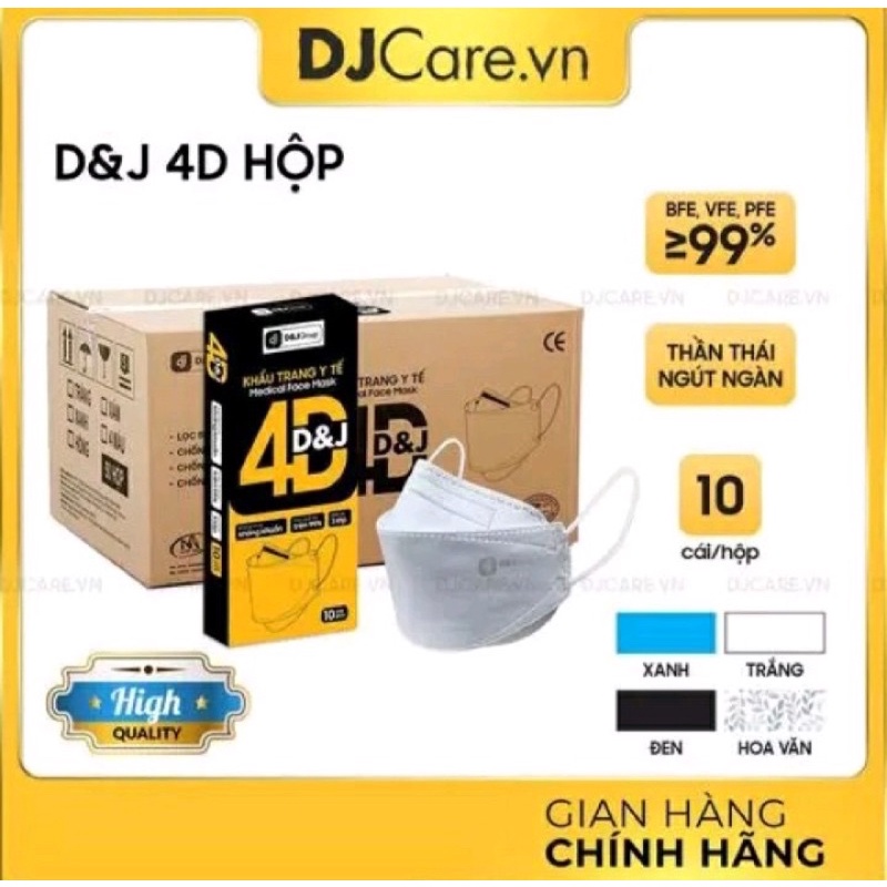 khẩu trang y tế 4D DJ Famapro chính hàng hộp 10