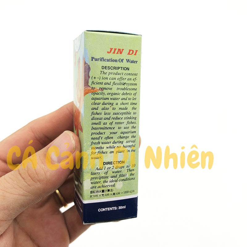 Dung dịch làm trong nước JinDi 30 ML jin di cho hồ cá cảnh