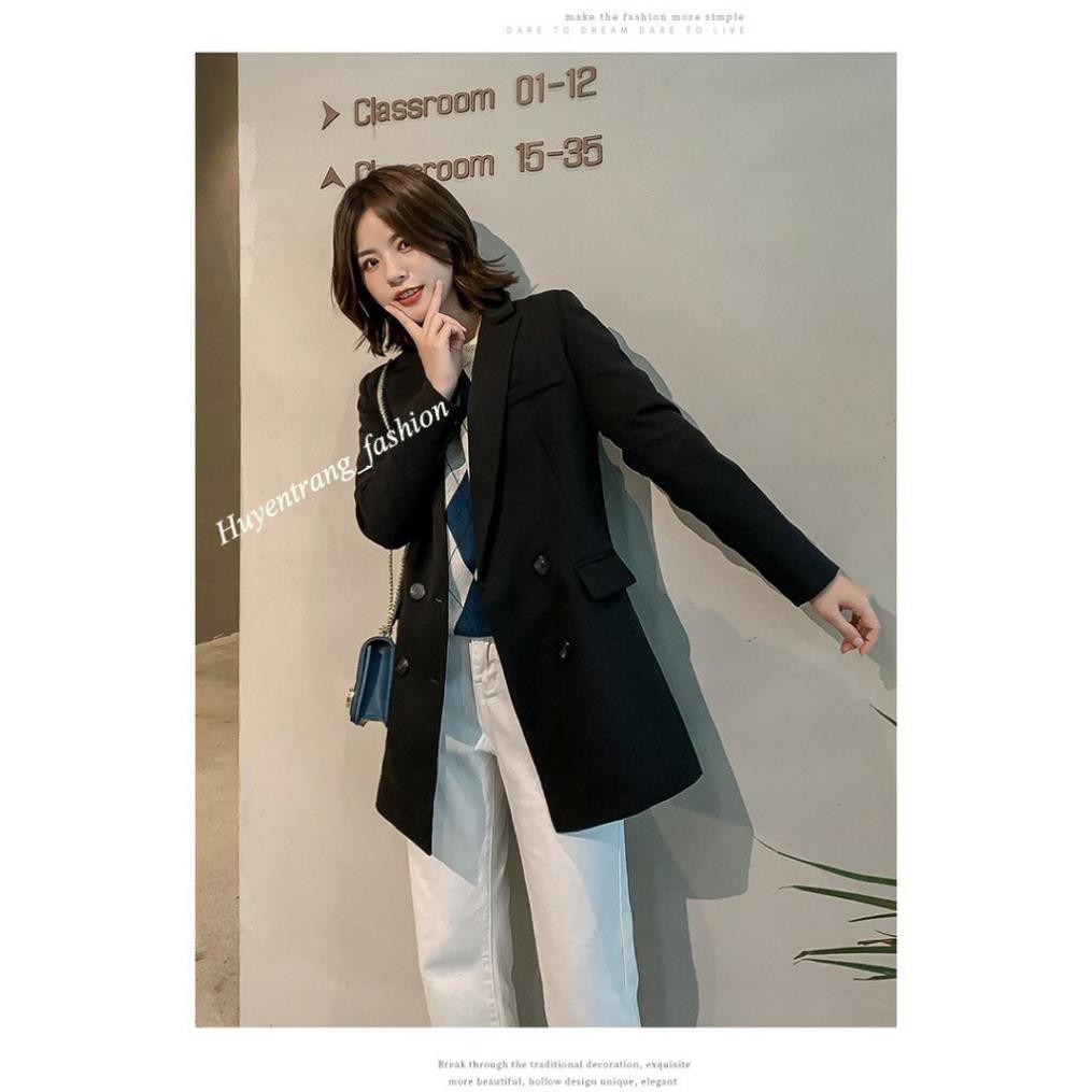 Áo vest nữ dáng dài đính 4 khuy tay nhiều màu chất vải cao cấp | BigBuy360 - bigbuy360.vn