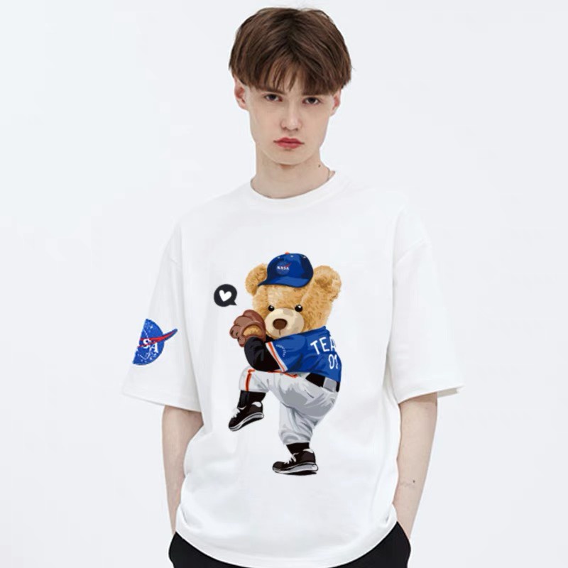 Áo thun NaSa Unisex Basic Tee 100% Cotton, phông trơn nam nữ tay lỡ oversize form rộng - AT08