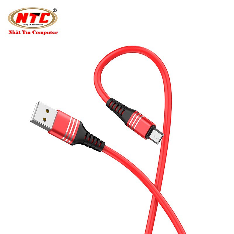 Cáp và truyền dữ liệu Hoco U46 Tricyclic cổng microUSB, QC3.0, điện áp 2A max, dài 1M