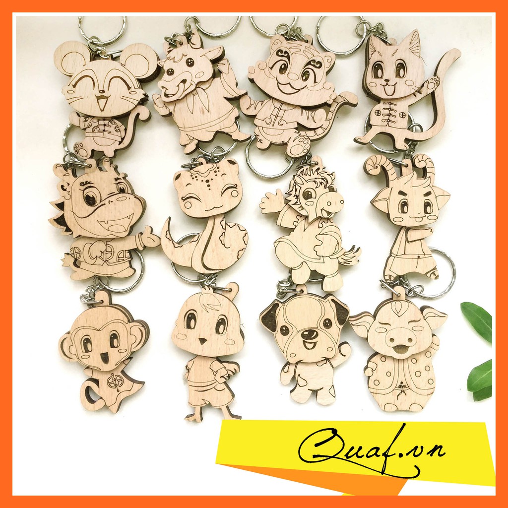 [Combo 212c] Tổng hợp các loại móc khóa Danbo sắc thái, cung hoàng đạo, siêu nhân, 12 con giáp