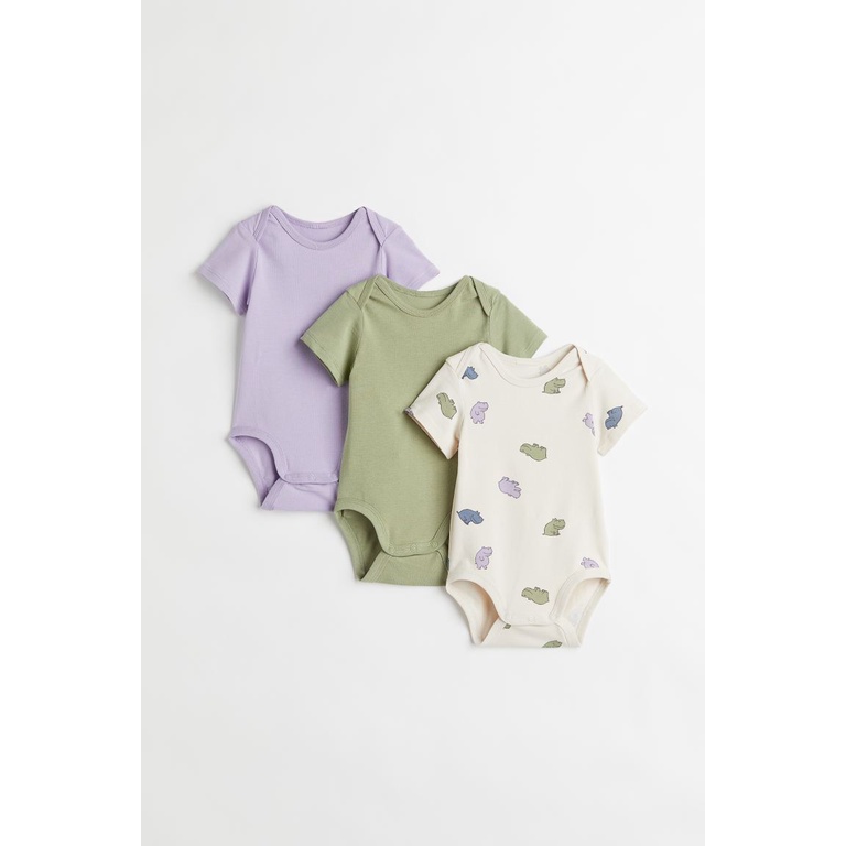 Set 3 chiếc Bodysuit tay ngắn cho bé