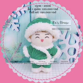 {20cm} set thổ cẩm, set quần áo mũ