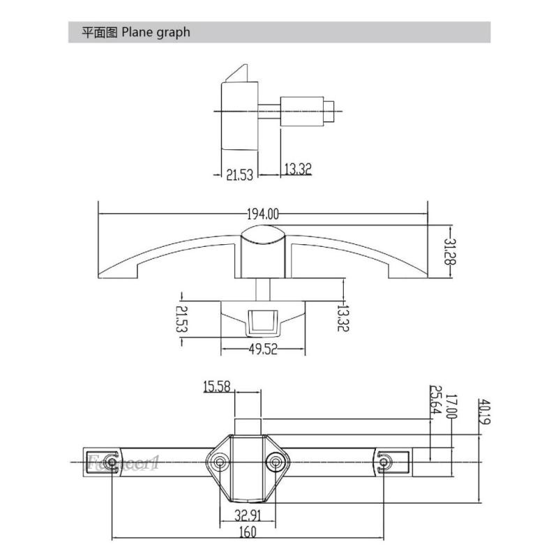 1 Tay Nắm Khóa Cửa Dạng Nhấn 160mm Tiện Dụng Cho Gia Đình