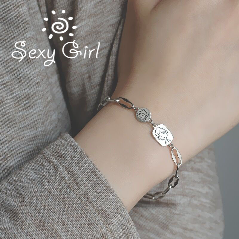 Vòng Tay Dây Xích Mặt Hình Chân Dung Hoàng Tử Phong Cách Harajuku